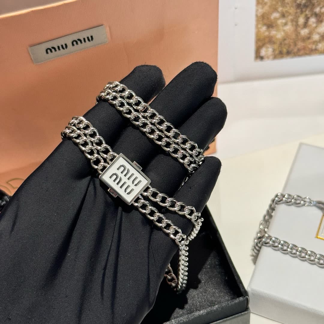 Miu Miu Silver Chain Necklace